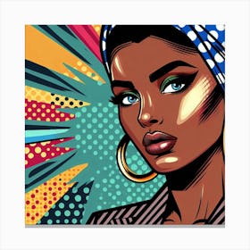 Subira Pop African Woman Canvas Print