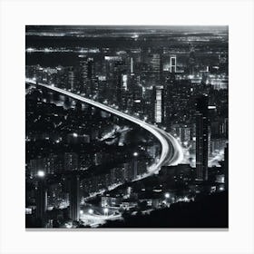 Cityscape At Night 8 Canvas Print