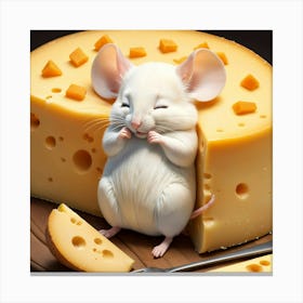 Mouse With Cheese Canvas Print