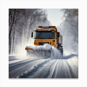 Snow Plow 1 Canvas Print