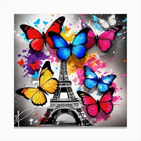 Butterflies In Paris 15 Canvas Print