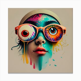 Eye Glass Eyes, Digital Art Canvas Print