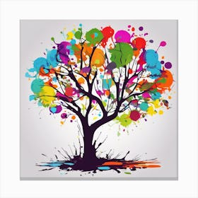 Colorful Tree Canvas Print