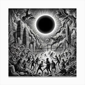 Eclipse In Apocalypse Canvas Print