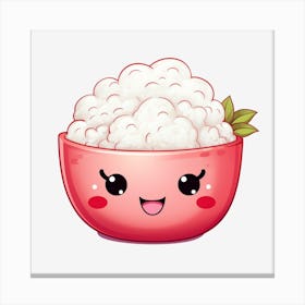 Kawaii Rice Bowl 1 Canvas Print