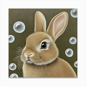 Bubble Bunny Art Canvas Print