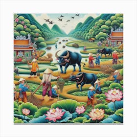 Vietnamese Countryside Canvas Print