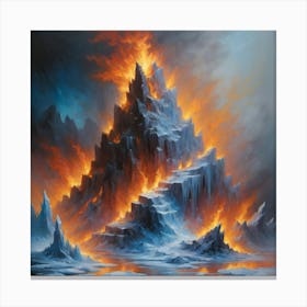 Burning Mountain Canvas Print