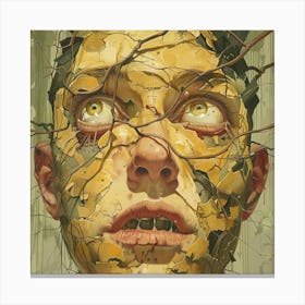 'The Face' Psychosis Drawing Canvas Print