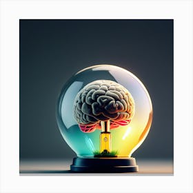 Brain In A Glass Ball Canvas Print