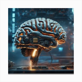 Artificial Intelligence Brain 22 Canvas Print