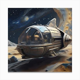 Spaceship In Space 2 Canvas Print