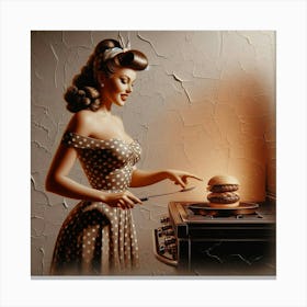 Pin Up Girl Canvas Print