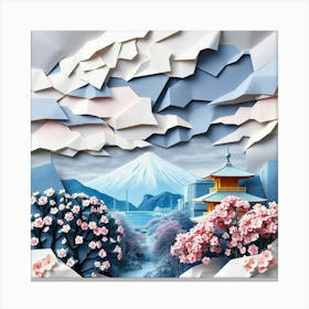 Paper Art places Canvas Print