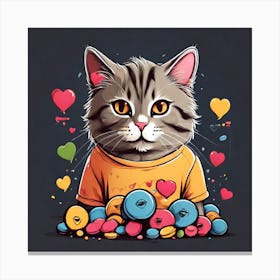 Candy Cat Canvas Print
