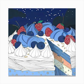 Blue Moon Cake Canvas Print