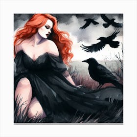 Witchy Woman | Crows 3 Canvas Print
