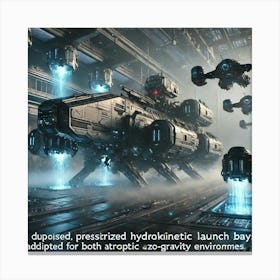 Cascade Sovereignty Scifi Tempest Tide Carrier Launch Bays Canvas Print