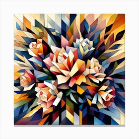 Abstract Roses 1 Canvas Print