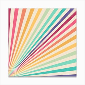 Retro Rainbow Pattern 09 Canvas Print