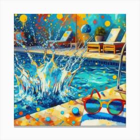 Splashing Pool Canvas Print