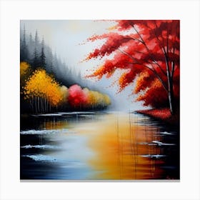 Autumn By The River Canvas Print