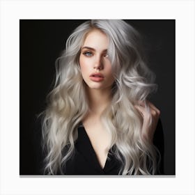 Beautiful Woman With Long Hair Canvas Print