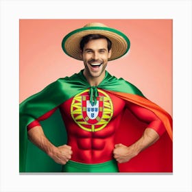 Man In Portugal Costume Canvas Print