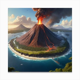 Volcano Island 3 Canvas Print