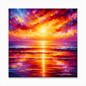 Sunset On The Beach 18 Canvas Print