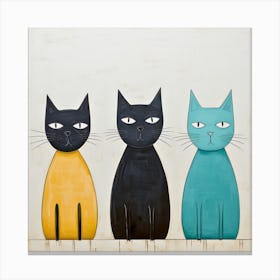 Three Cats Canvas Print