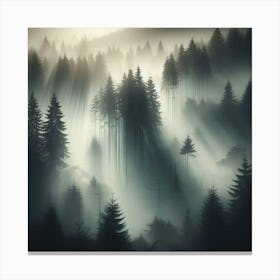 Forest In The Mist Canvas Print