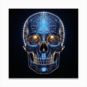 Psychedelic Skull Canvas Print