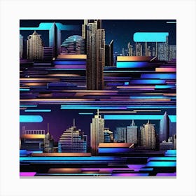 Futuristic Cityscape 128 Canvas Print