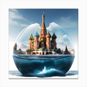 St Basil In Moscow Canvas Print