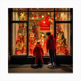 Christmas In A Shop Window Canvas Print