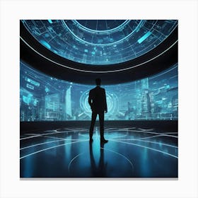 Futuristic Businessman 18 Canvas Print