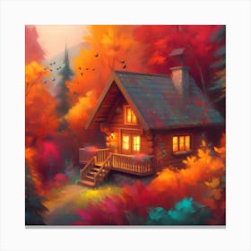 Autumn Cabin Canvas Print