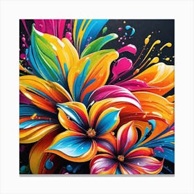 Colorful Flowers 23 Canvas Print