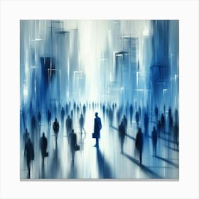 Loneliness In The Crowd Canvas Print