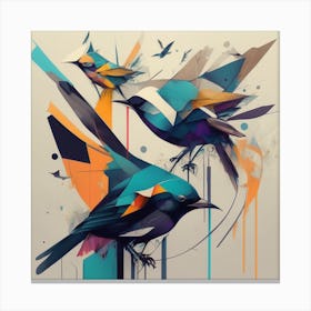 Abstract Birds Canvas Print