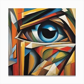 Eye Cubism Style Canvas Print