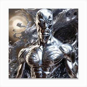 The Silver Surfer in space Canvas Print