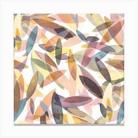 Surf Colorful Abstract Autumn Square Canvas Print