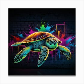 Colorful Sea Turtle 1 Canvas Print