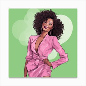 Afro Girl 16 Canvas Print