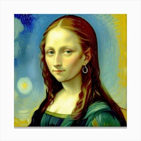 A Classic Portrait Reimagined The Young Mona Lisa Canvas Print