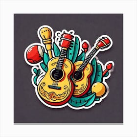 Mexican Guitars 2 Canvas Print