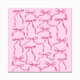 Pink Bows Canvas Print