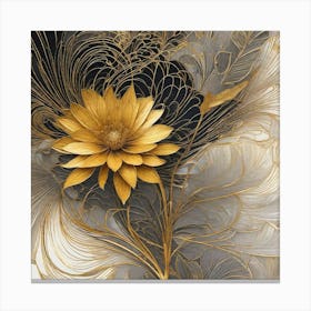 Gold Flower 2 Canvas Print